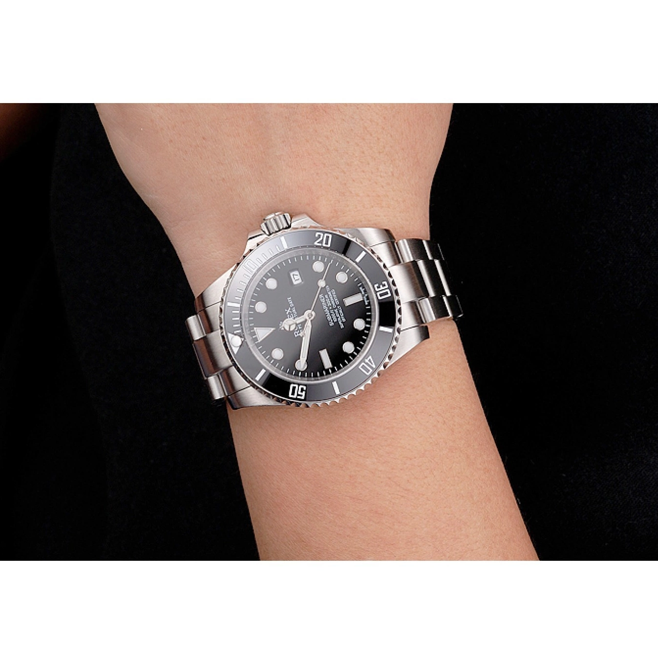 Rolex copies cheap Rolex Black Submariner Date Case Swiss Small Bezel Dial Bracelet Stainless Steel And And 0805